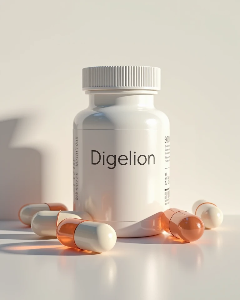 Digelion herbal complex bottle with natural supplement